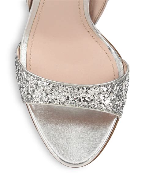 miu miu glitter schoenen|Silver Glitter Sandals .